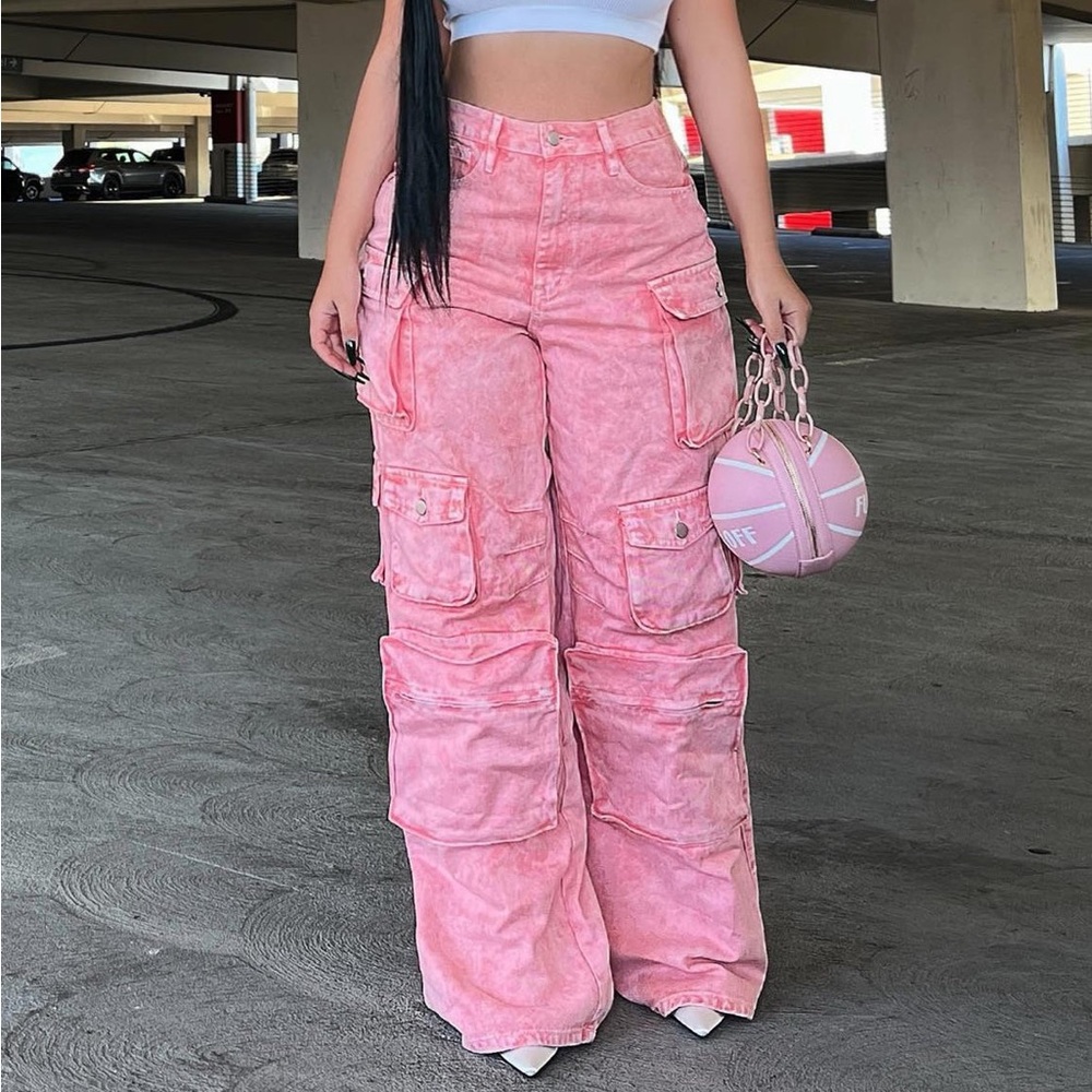 Fashion Nova Lily High Rise Cargo Pants Sz.11